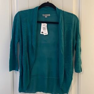 Shawl collar 3/4 sleeve cover up S NWT